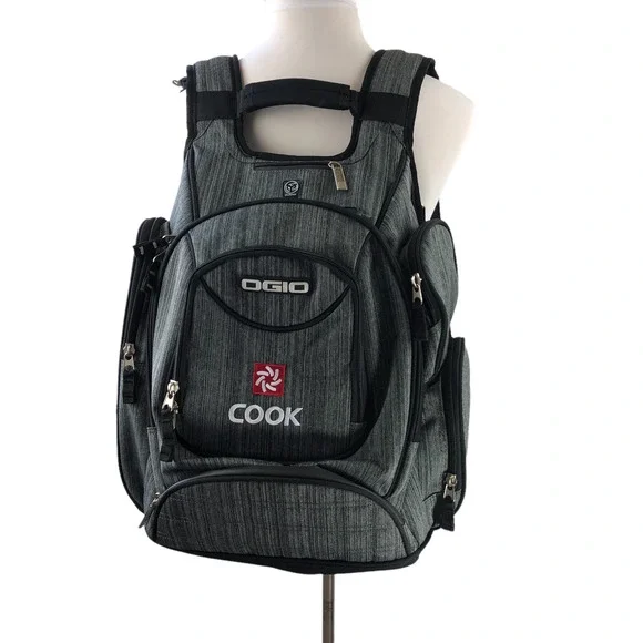 Ogio Metro Street Gray Backpack Book Bag Laptop Travel Tech Spec Company Logo - Picture 8 of 8